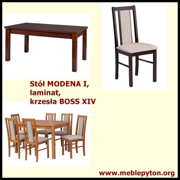 zestaw 35 Drewmix Stół Modena 1 + Krzesła Boss 14 zestaw 35 Drewmix Stół Modena 1 + Krzesła Boss 14