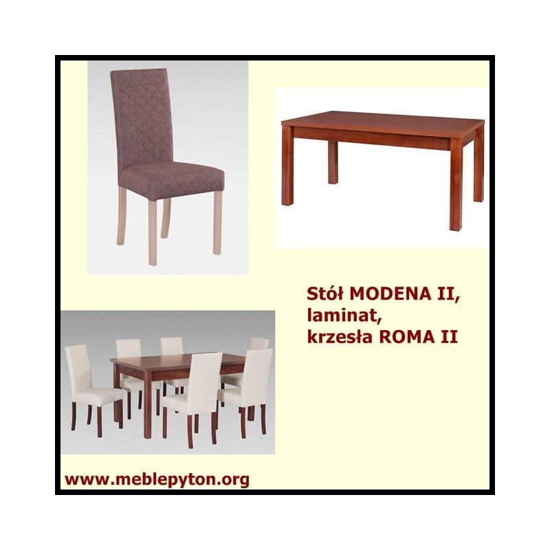 zestaw 43 Drewmix Stół Modena 2 + Krzesła Roma 2