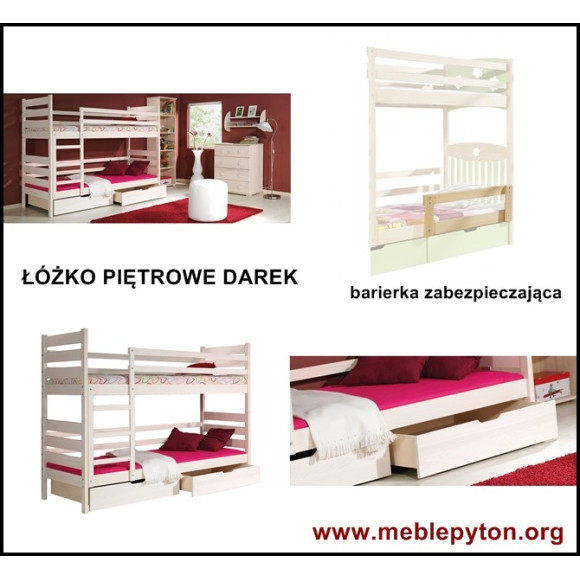 łóżko piętrowe Darek Dolmar z materacami i szufladami łóżko piętrowe Darek Dolmar z materacami i szufladami