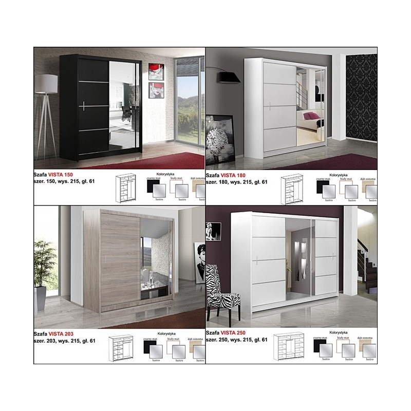 Vista 250 szafa drzwi przesuwne Stolar