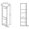 Witryna Castel 04 P/L szer.55cm ML Meble Witryna Castel 04 P/L szer.55cm ML Meble
