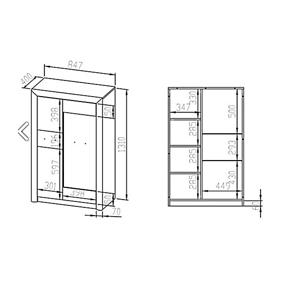 Witryna Castel 06 szer.85cm ML Meble Witryna Castel 06 szer.85cm ML Meble