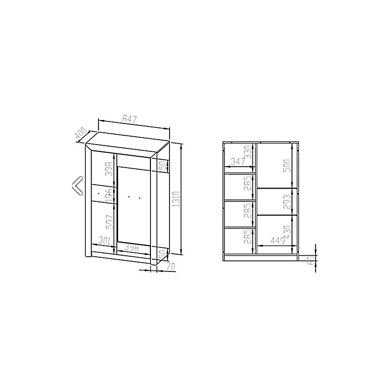 Witryna Castel 06 szer.85cm ML Meble