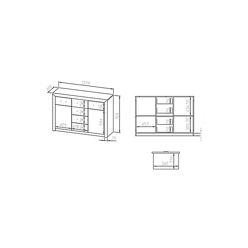 Komoda Castel C09 szer.138cm ML Meble