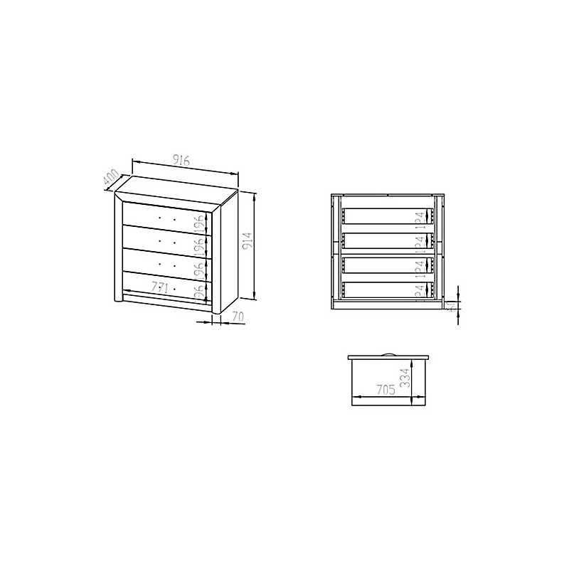 Komoda Castel 11 szer.92cm ML Meble