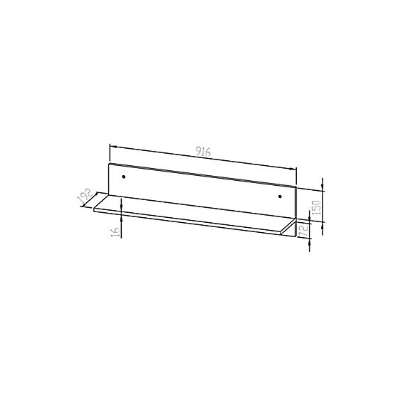 Półka wisząca Castel 16 szer.138cm ML Meble Półka wisząca Castel 16 szer.138cm ML Meble