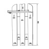 Wieszak W 50-01 szer.50 cm ML Meble