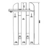 Wieszak W 59-01 szer.59cm ML Meble