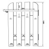 Wieszak W 70-01 szer.70cm ML Meble