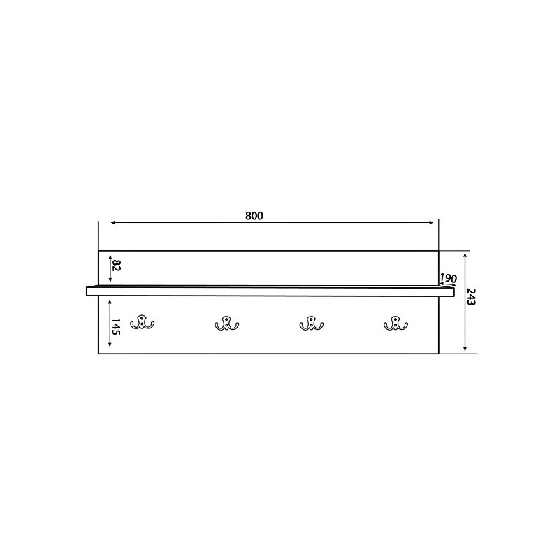 Wieszak W 80-02 szer.80cm ML Meble