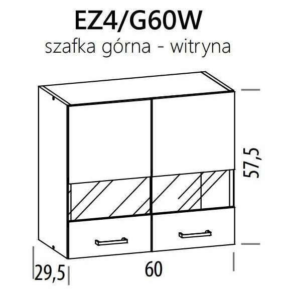 Eliza EZ4/G60W szafka górna witryna 60 BogFran Eliza EZ4/G60W szafka górna witryna 60 BogFran