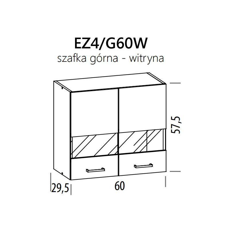 Eliza EZ4/G60W szafka górna witryna 60 BogFran
