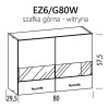 Eliza EZ6/G80W szafka górna witryna 80 BogFran