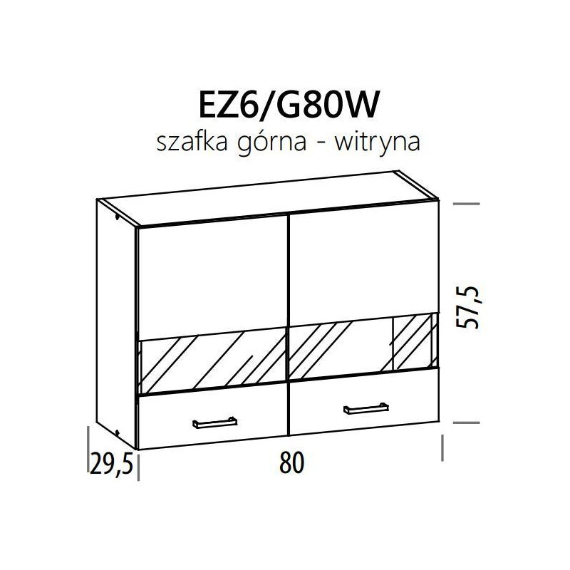 Eliza EZ6/G80W szafka górna witryna 80 BogFran