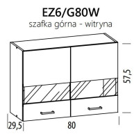 Eliza EZ6/G80W szafka górna witryna 80 BogFran