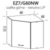 Eliza EZ7/G60NW szafka górna narożna 60 BogFran