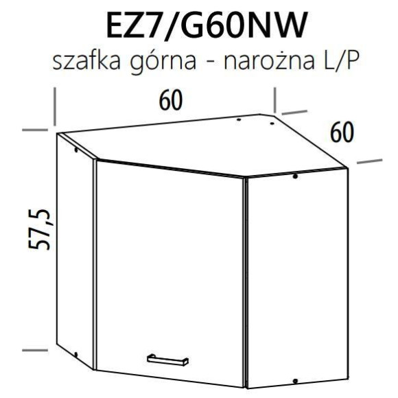 Eliza EZ7/G60NW szafka górna narożna 60 BogFran Eliza EZ7/G60NW szafka górna narożna 60 BogFran
