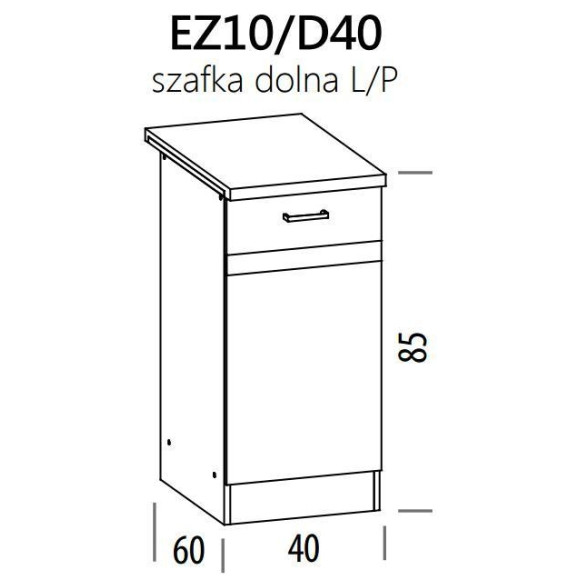 Eliza EZ10/D40 szafka dolna 40 BogFran Eliza EZ10/D40 szafka dolna 40 BogFran