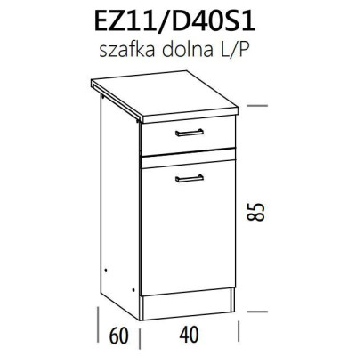 Eliza EZ11/D40S1 szafka dolna z szufladą i drzwiami 40 BogFran