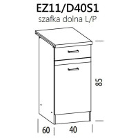 Eliza EZ11/D40S1 szafka dolna z szufladą i drzwiami 40 BogFran