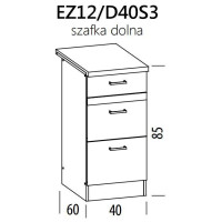 Eliza EZ12/D40S3 szafka dolna z szufladami 40 BogFran