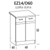Eliza EZ14/D60 szafka dolna z drzwiami 60 BogFran