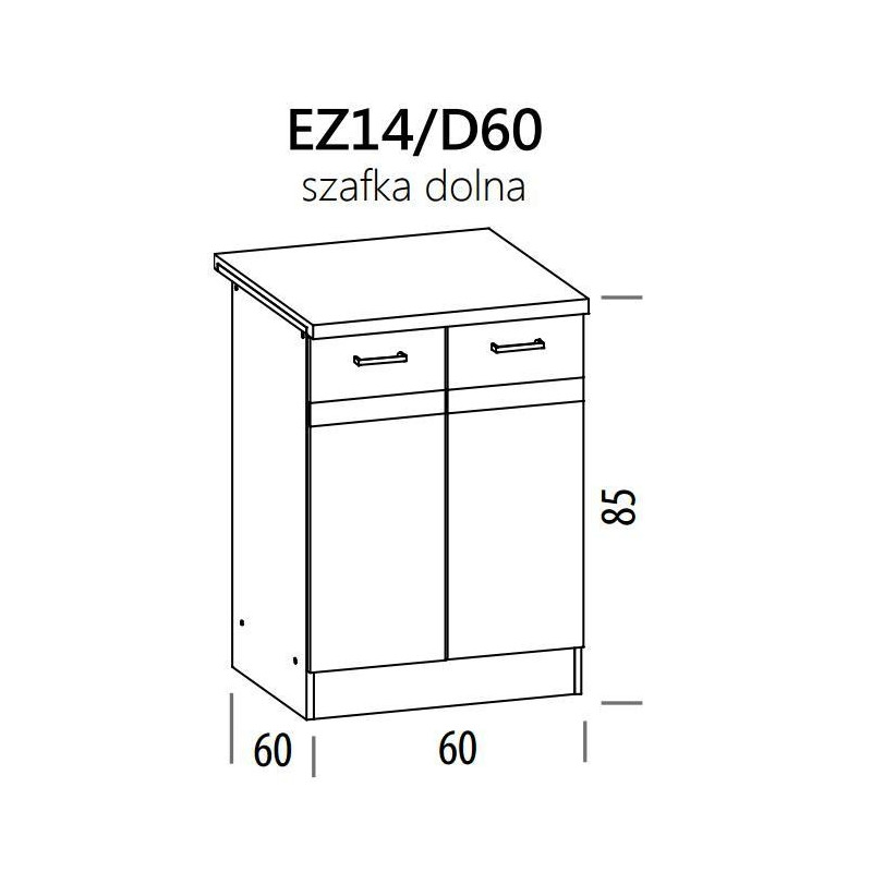 Eliza EZ14/D60 szafka dolna z drzwiami 60 BogFran