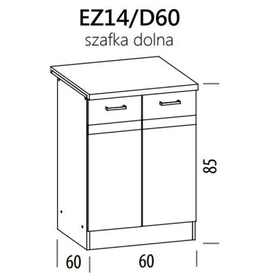 Eliza EZ14/D60 szafka dolna z drzwiami 60 BogFran