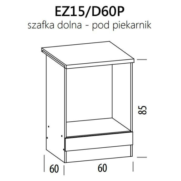 Eliza EZ15/D60P szafka dolna pod piekarnik 60 BogFran Eliza EZ15/D60P szafka dolna pod piekarnik 60 BogFran