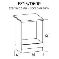 Eliza EZ15/D60P szafka dolna pod piekarnik 60 BogFran