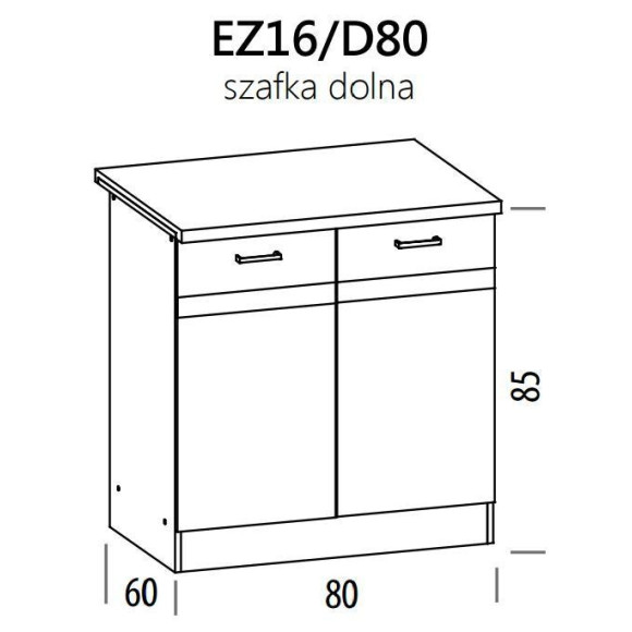 Eliza EZ16/D80 szafka dolna z drzwiami 80 BogFran Eliza EZ16/D80 szafka dolna z drzwiami 80 BogFran