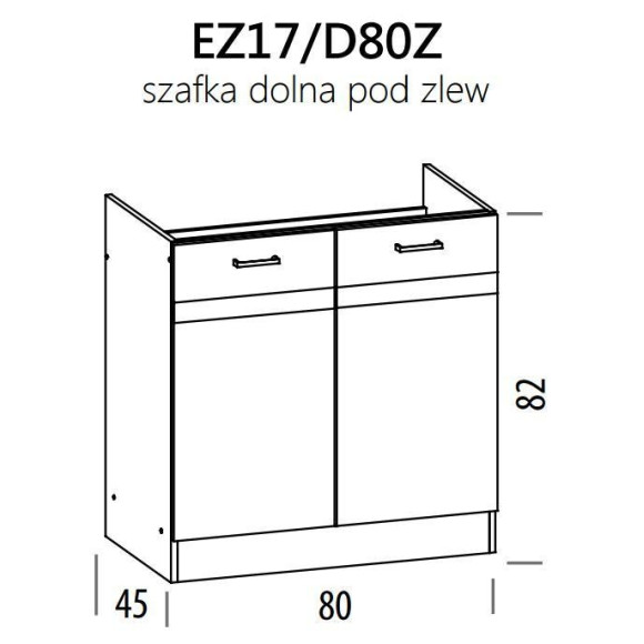 Eliza EZ17/D80Z szafka dolna pod zlew 80 BogFran Eliza EZ17/D80Z szafka dolna pod zlew 80 BogFran