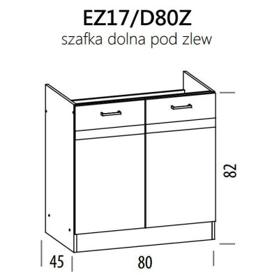 Eliza EZ17/D80Z szafka dolna pod zlew 80 BogFran