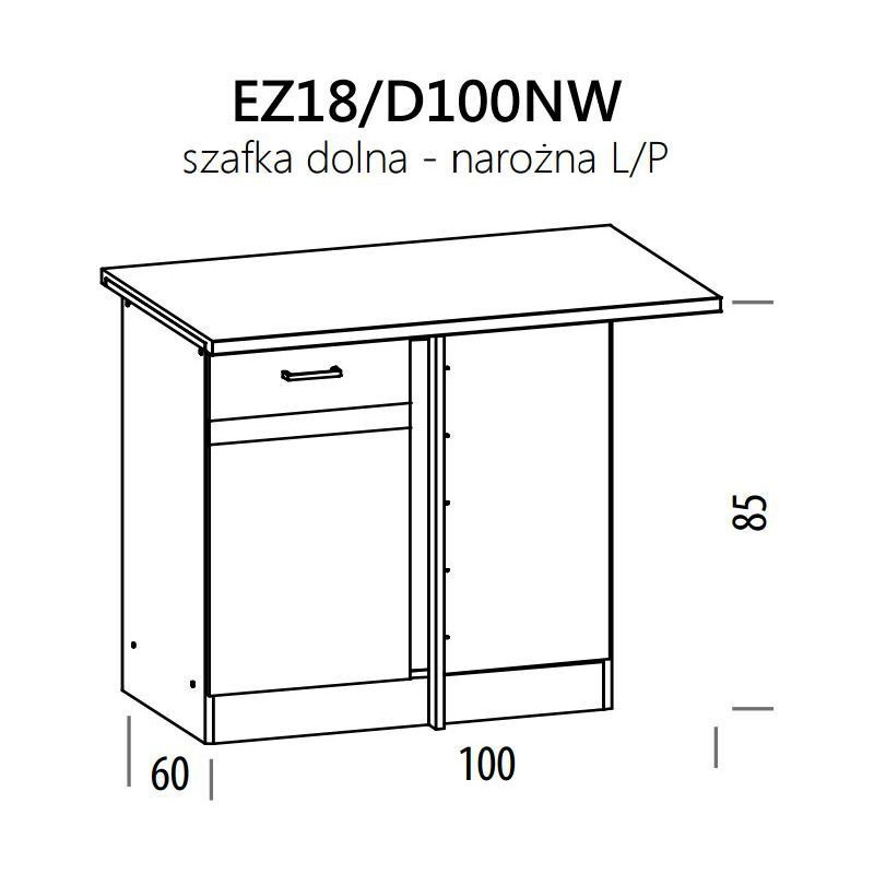 Eliza EZ18/D100NW szafka dolna narożna 100 L/P BogFran