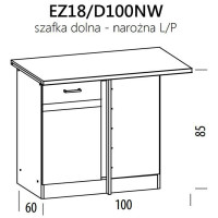 Eliza EZ18/D100NW szafka dolna narożna 100 L/P BogFran