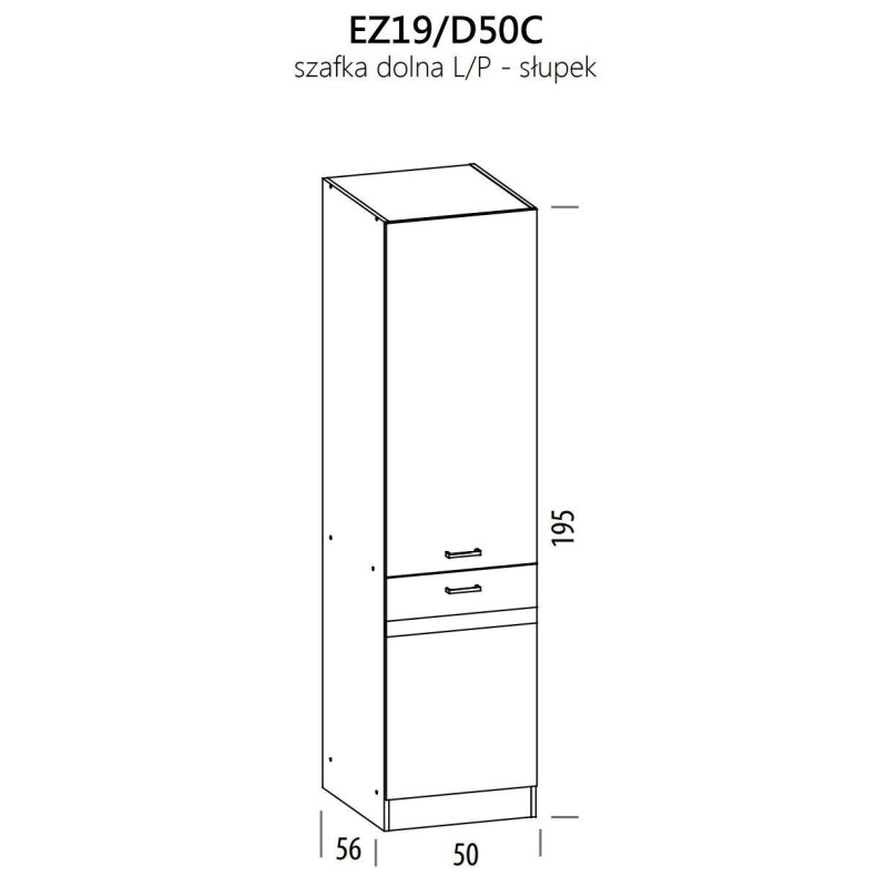 Eliza EZ19/D50C szafka dolna słupek L/P 50 BogFran