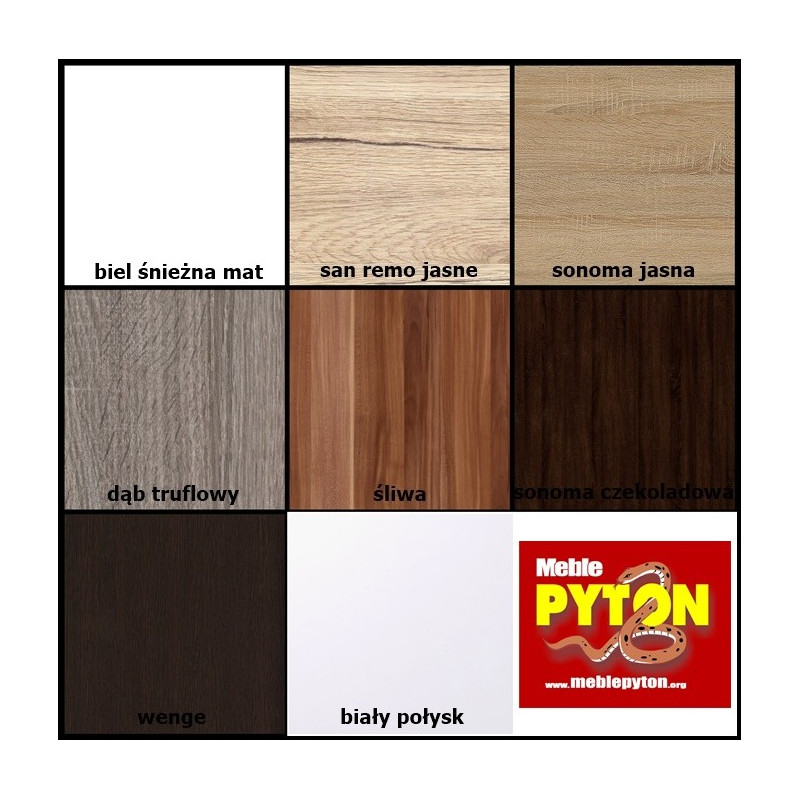 Szafa Oliwier 2 szer.100cm z lustrem Skąpski