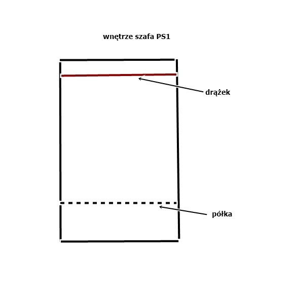 Szafa Parys PS1 szer.96cm Młot Meble Szafa Parys PS1 szer.96cm Młot Meble