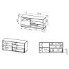 Komoda RTV Blanco 10 szer. 128cm ML Meble Komoda RTV Blanco 10 szer. 128cm ML Meble
