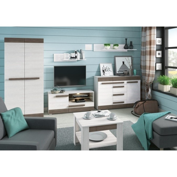 Komoda RTV Blanco 10 szer. 128cm ML Meble Komoda RTV Blanco 10 szer. 128cm ML Meble