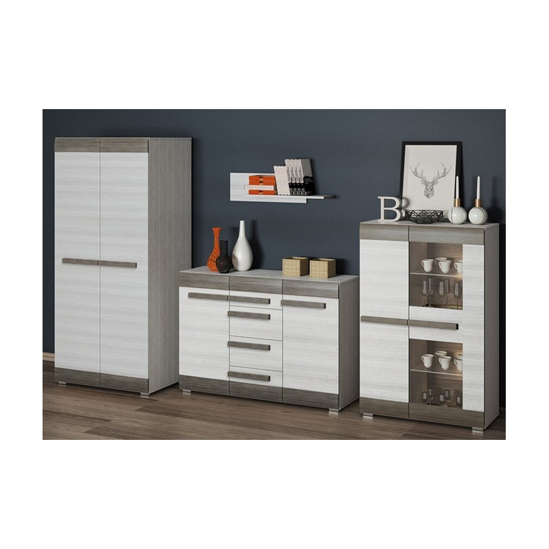 Komoda RTV Blanco 10 szer. 128cm ML Meble