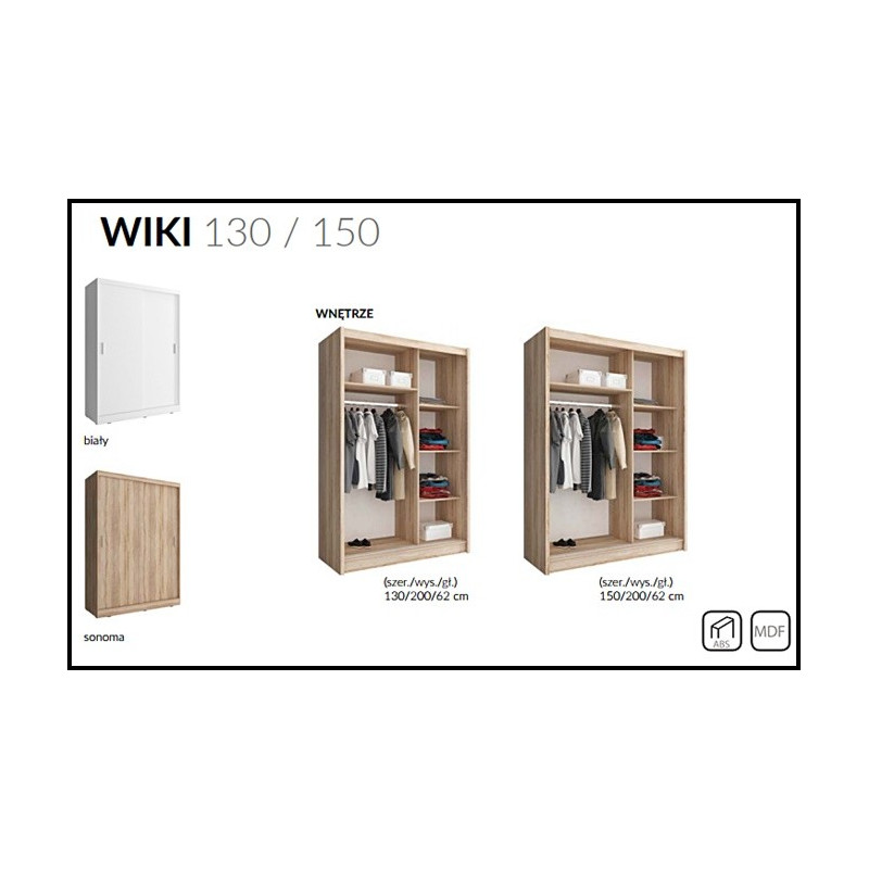 Szafa Wiki szer.130/150 Piaski