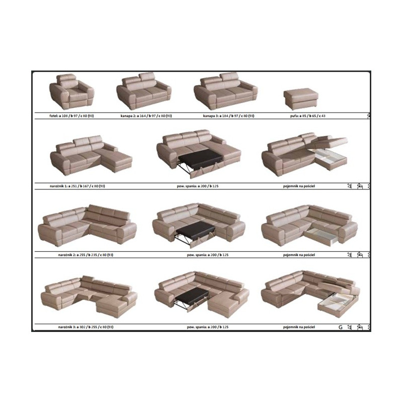 Sofa 3 Vento Dolmar