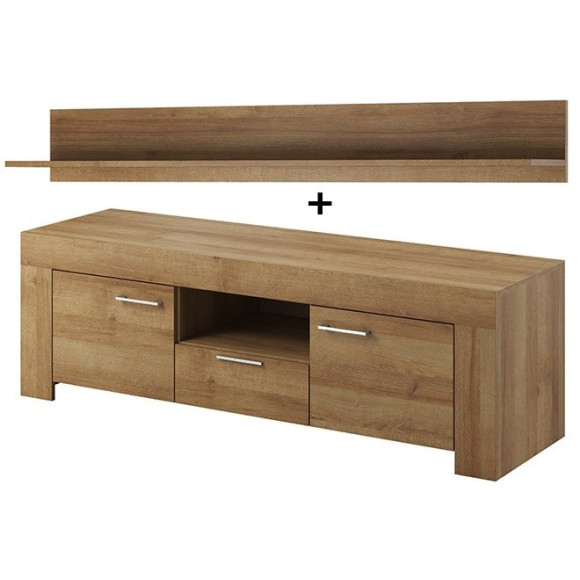 Komoda RTV+półka SKY szer.155cm Piaski Komoda RTV+półka SKY szer.155cm Piaski