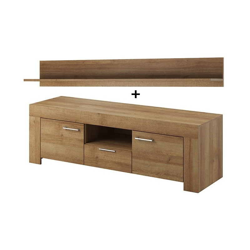 Komoda RTV+półka SKY szer.155cm Piaski