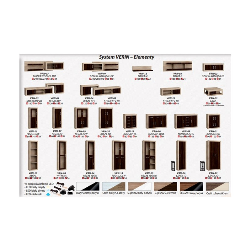 Panel wiszący Verin VRN 07 prawy Meblocross