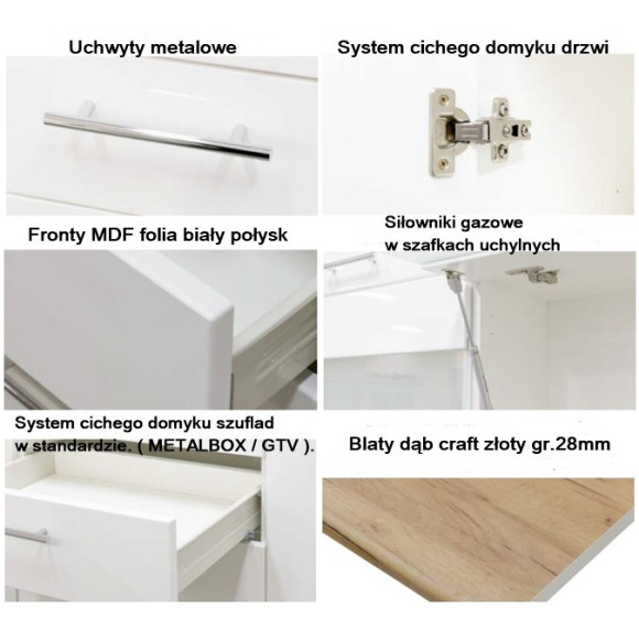 Szafka 80 witryna Tiffany T10/G80W Bog Fran Szafka 80 witryna Tiffany T10/G80W Bog Fran