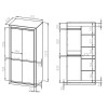 Baltica 01 szafa dwudrzwiowa szer.92cm ML Meble