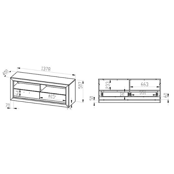 Baltica 13 komoda RTV szer.138cm ML Meble Baltica 13 komoda RTV szer.138cm ML Meble