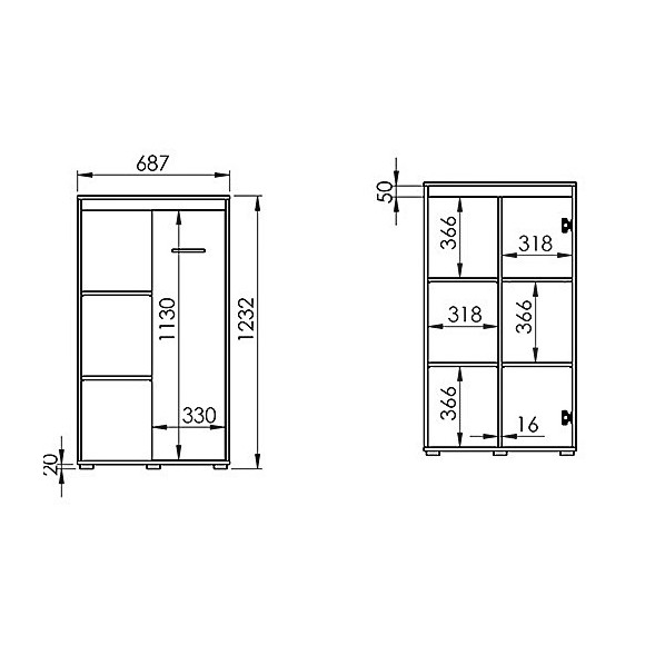 Komoda AVO 08 P/L ML Meble Komoda AVO 08 P/L ML Meble